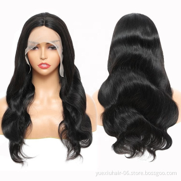 Real Brazilian 100% Human 150% Swiss HD Transparent Lace 5x5 13x4 Lace Glueless Virgin body Hair Wigs for Black Women